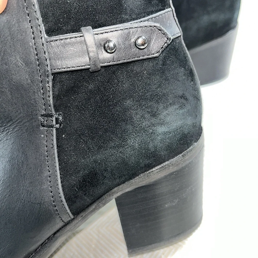 Sperry Women's Ambrose Ankle Boots Size 9.5 M Black‎ Suede Leather STS90524